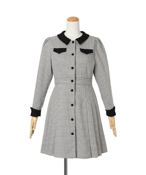 F i.n.t（フィント）の「Heleneミニチェックワンピース/fint（ワンピース・レディース・ホワイト×ブラウン/ブラック×グレー・FREE）」の18枚目の写真