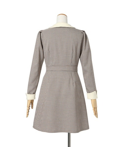 F i.n.t（フィント）の「Heleneミニチェックワンピース/fint（ワンピース・レディース・ホワイト×ブラウン/ブラック×グレー・FREE）」の19枚目の写真