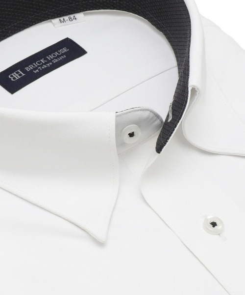 TOKYO SHIRTS(トウキョウシャツ)の「ストレッチ 形態安定ノーアイロン スナップダウン 長袖ニットビジネスワイシャツ(ビジネスシャツ・メンズ・ホワイト・首回り37cm-裄丈80cm/首回り39cm-裄丈80cm/首回り39cm-裄丈84cm/首回り41cm-裄丈82cm/首回り41cm-裄丈86cm/首回り42cm-裄丈82cm/首回り42cm-裄丈86cm/首回り43cm-裄丈82cm/首回り43cm-裄丈86cm/首回り37cm-裄丈84cm)」の5枚目の写真
