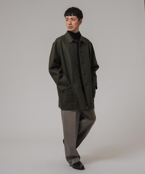 EDIFICE（エディフィス）の「LA BOUCLE (ラブークル) バレンシアチェック 2タックパンツ（スラックス・メンズ・ブラウン/チャコールグレー・2/3）」の3枚目の写真