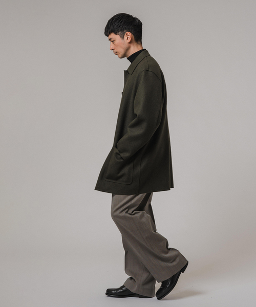 EDIFICE（エディフィス）の「LA BOUCLE (ラブークル) バレンシアチェック 2タックパンツ（スラックス・メンズ・ブラウン/チャコールグレー・2/3）」の4枚目の写真