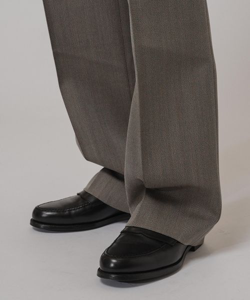 EDIFICE（エディフィス）の「LA BOUCLE (ラブークル) バレンシアチェック 2タックパンツ（スラックス・メンズ・ブラウン/チャコールグレー・2/3）」の10枚目の写真