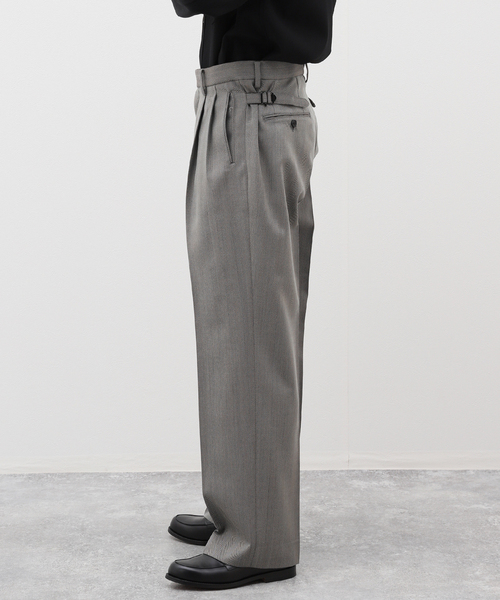 EDIFICE（エディフィス）の「LA BOUCLE (ラブークル) バレンシアチェック 2タックパンツ（スラックス・メンズ・ブラウン/チャコールグレー・2/3）」の14枚目の写真