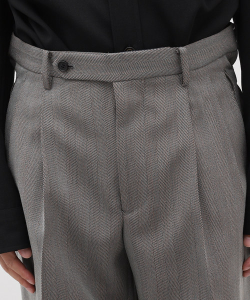 EDIFICE（エディフィス）の「LA BOUCLE (ラブークル) バレンシアチェック 2タックパンツ（スラックス・メンズ・ブラウン/チャコールグレー・2/3）」の16枚目の写真