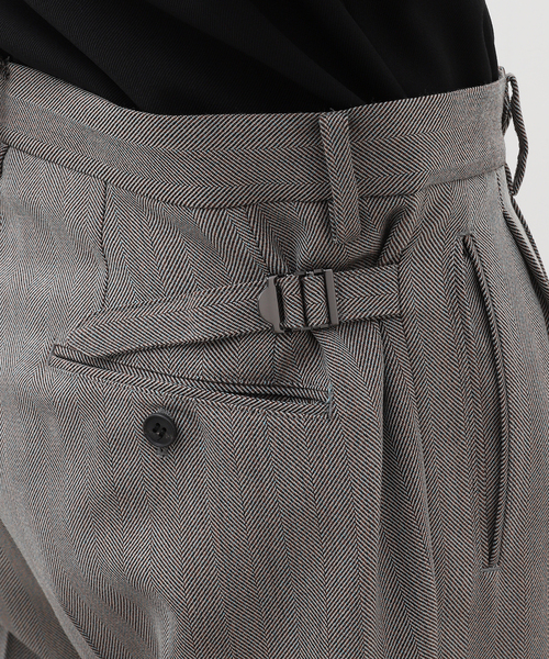 EDIFICE（エディフィス）の「LA BOUCLE (ラブークル) バレンシアチェック 2タックパンツ（スラックス・メンズ・ブラウン/チャコールグレー・2/3）」の20枚目の写真