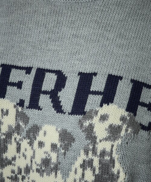 PUBLUX(パブリュクス)の「Bohemian Chop/ボヘミアンチョップ ダルメシアン ジャガード ニット 限定展開(ニット/セーター・レディース・ネイビー/グレー/ブラック・S/L/M)」の14枚目の写真