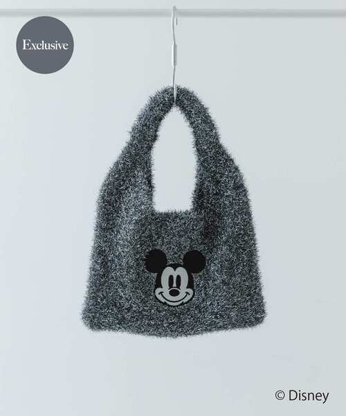 RODE SKO（ロデスコ）の「『別注』MICKEY/ワンハンドルラメニットバッグ（トートバッグ・レディース・シルバー/ブラック/ゴールド・ONE）」の2枚目の写真