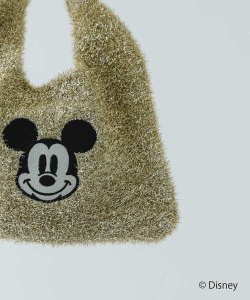 RODE SKO（ロデスコ）の「『別注』MICKEY/ワンハンドルラメニットバッグ（トートバッグ・レディース・シルバー/ブラック/ゴールド・ONE）」の5枚目の写真