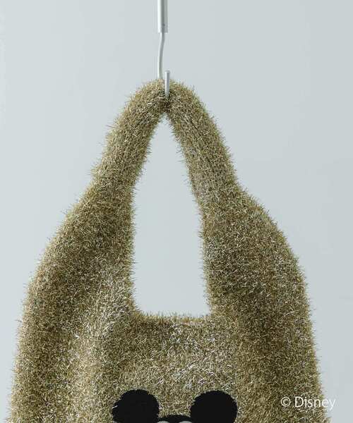 RODE SKO（ロデスコ）の「『別注』MICKEY/ワンハンドルラメニットバッグ（トートバッグ・レディース・シルバー/ブラック/ゴールド・ONE）」の6枚目の写真