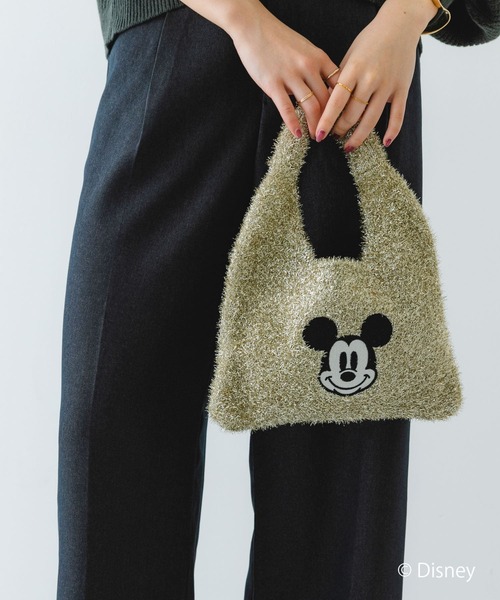 RODE SKO（ロデスコ）の「『別注』MICKEY/ワンハンドルラメニットバッグ（トートバッグ・レディース・シルバー/ブラック/ゴールド・ONE）」の7枚目の写真