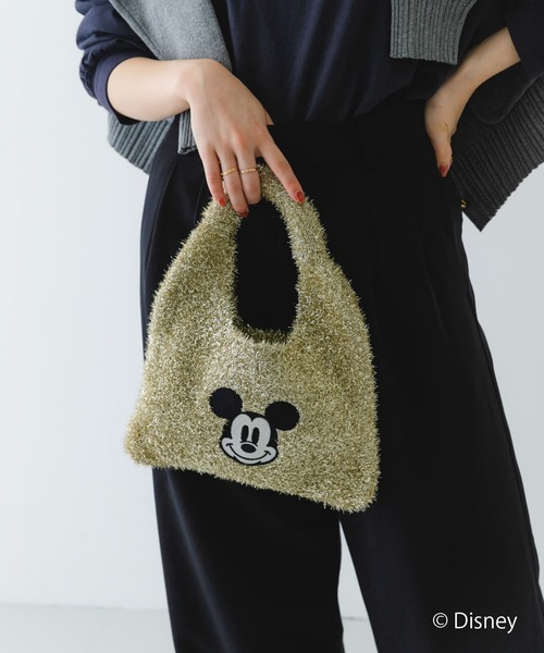 RODE SKO（ロデスコ）の「『別注』MICKEY/ワンハンドルラメニットバッグ（トートバッグ・レディース・シルバー/ブラック/ゴールド・ONE）」の17枚目の写真