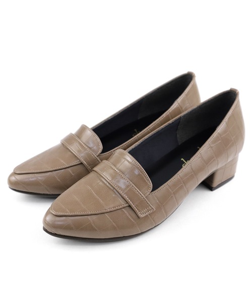 chocolates(チョコラテス)の「晴雨兼用 アーモンドトゥ ローファーパンプス【日本製】(ローファー・レディース・ブラック/ベージュ系/ブラック系・22.5cm/23cm/23.5cm/24cm/24.5cm/25cm/22cm)」の12枚目の写真