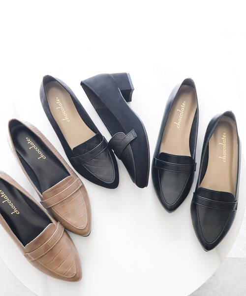 chocolates(チョコラテス)の「晴雨兼用 アーモンドトゥ ローファーパンプス【日本製】(ローファー・レディース・ブラック/ベージュ系/ブラック系・22.5cm/23cm/23.5cm/24cm/24.5cm/25cm/22cm)」の14枚目の写真