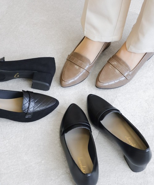 chocolates(チョコラテス)の「晴雨兼用 アーモンドトゥ ローファーパンプス【日本製】(ローファー・レディース・ブラック/ベージュ系/ブラック系・22.5cm/23cm/23.5cm/24cm/24.5cm/25cm/22cm)」の16枚目の写真