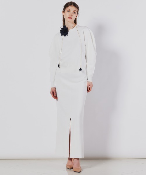 Sov.（ソブ）の「スリットロングタイトスカート（スカート・レディース・オフホワイト・38/36）」の11枚目の写真