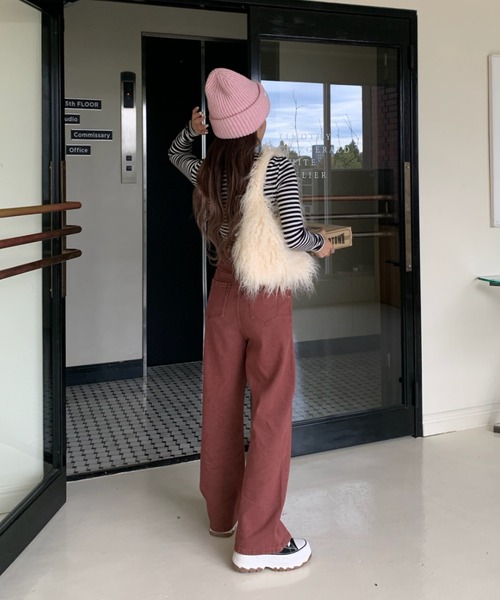 INTER FACTORY（インターファクトリー）の「mayu - チャーム付きフェイクファーバッグ made in INTERFACTORY（ハンドバッグ・レディース・アイボリー/ブラウン・FREE）」の13枚目の写真