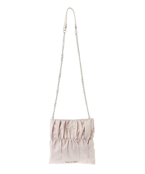 Maison de FLEUR(メゾンドフルール)の「ビジューリボンギャザーショルダーバッグ(ショルダーバッグ・レディース・アイボリー/ブラック/ピンク・FREE)」の19枚目の写真