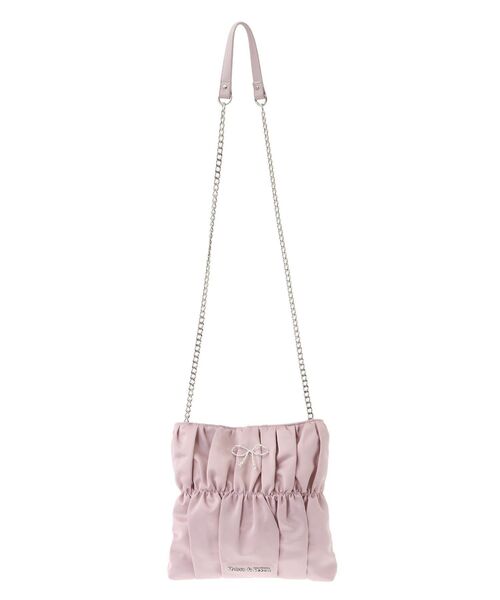 Maison de FLEUR(メゾンドフルール)の「ビジューリボンギャザーショルダーバッグ(ショルダーバッグ・レディース・アイボリー/ブラック/ピンク・FREE)」の21枚目の写真