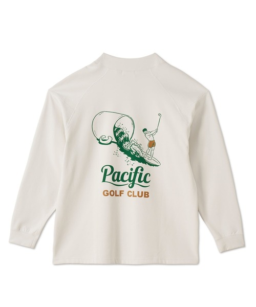 Pacific GOLF CLUB（パシフィックゴルフクラブ）の「MOCK-NECK BIG TEE LONG SLEEVE CUP & SURFER（Tシャツ/カットソー・メンズ・ブラック/オリーブ/オフホワイト・M/L/XL/S）」の5枚目の写真