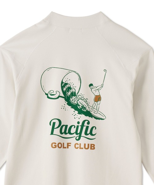 Pacific GOLF CLUB（パシフィックゴルフクラブ）の「MOCK-NECK BIG TEE LONG SLEEVE CUP & SURFER（Tシャツ/カットソー・メンズ・ブラック/オリーブ/オフホワイト・M/L/XL/S）」の7枚目の写真