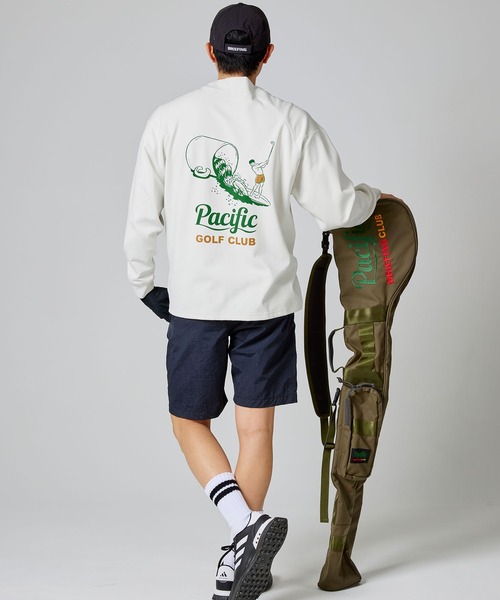 Pacific GOLF CLUB（パシフィックゴルフクラブ）の「MOCK-NECK BIG TEE LONG SLEEVE CUP & SURFER（Tシャツ/カットソー・メンズ・ブラック/オリーブ/オフホワイト・M/L/XL/S）」の10枚目の写真