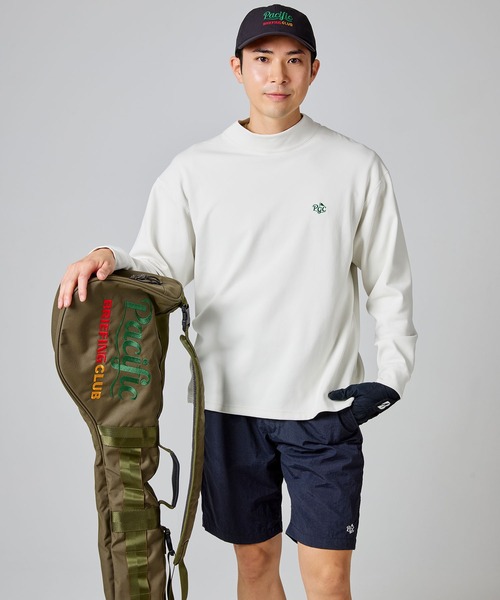Pacific GOLF CLUB（パシフィックゴルフクラブ）の「MOCK-NECK BIG TEE LONG SLEEVE CUP & SURFER（Tシャツ/カットソー・メンズ・ブラック/オリーブ/オフホワイト・M/L/XL/S）」の11枚目の写真