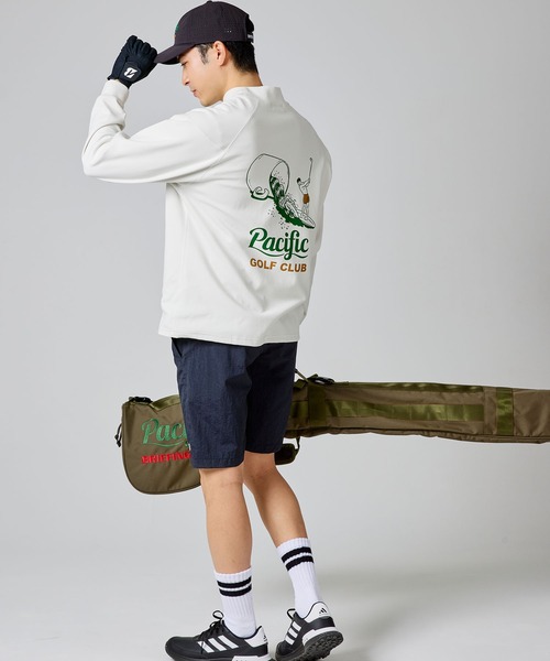 Pacific GOLF CLUB（パシフィックゴルフクラブ）の「MOCK-NECK BIG TEE LONG SLEEVE CUP & SURFER（Tシャツ/カットソー・メンズ・ブラック/オリーブ/オフホワイト・M/L/XL/S）」の12枚目の写真