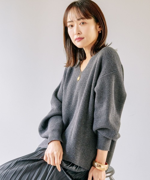 ニット セーター 「WEB限定」袖ボリュームふんわりニット バルーンスリーブ/150034 レディース WEB限定＞袖ボリュームふんわりニット バルーンスリーブ/150034