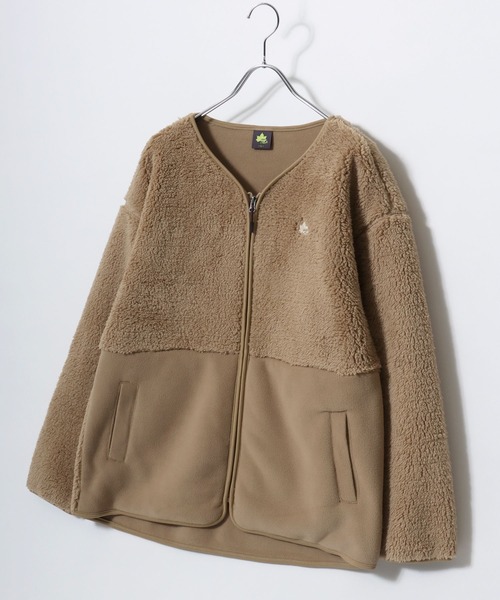 セール】2025AW LOGOS/ロゴス シャギーボア×フリース 切替 ワン