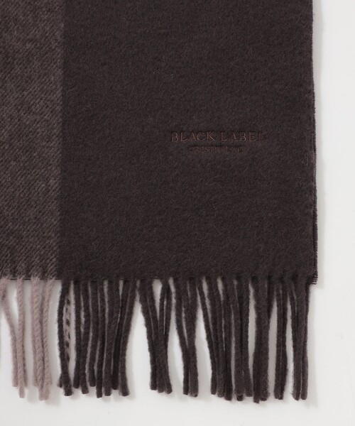 【リバーシブル】ブラックレーベルクレストブリッジ モノトーンチェック マフラー ブラックレーベル マフラー クレストブリッジチェック