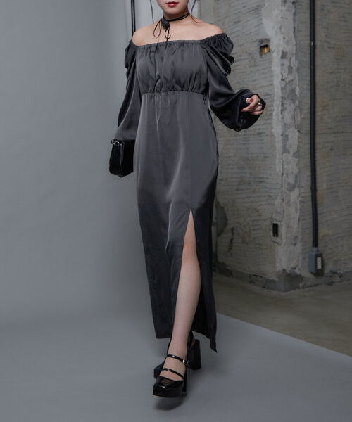 Mavie..7(メヴィセットゥ)の「【Mavie..7】チョーカー付きワンピース(ワンピース・レディース・ブラック/チャコールグレー・FREE)」の20枚目の写真