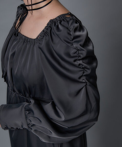 Mavie..7(メヴィセットゥ)の「【Mavie..7】チョーカー付きワンピース(ワンピース・レディース・ブラック/チャコールグレー・FREE)」の14枚目の写真