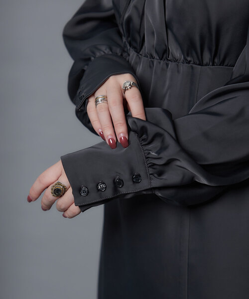 Mavie..7(メヴィセットゥ)の「【Mavie..7】チョーカー付きワンピース(ワンピース・レディース・ブラック/チャコールグレー・FREE)」の15枚目の写真