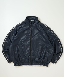 Soupy Soupy（スーピースーピー）の「synthetic leather track jacket/合成皮革 トラックジャケット（ブルゾン）」