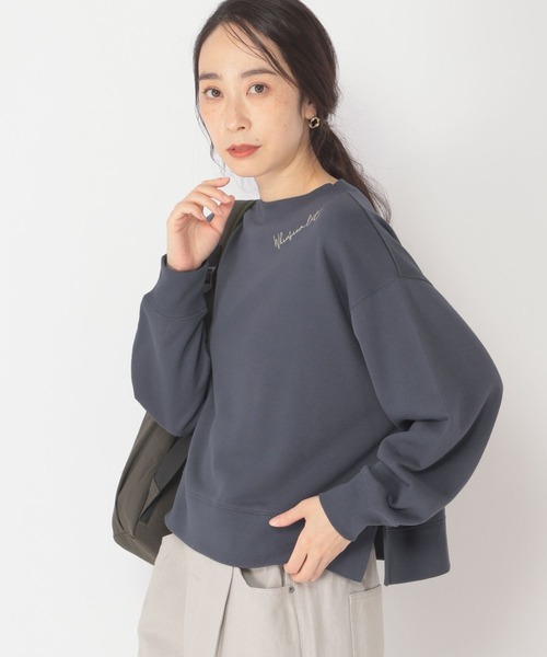 studio CLIP（スタディオクリップ）の「着丈選べる刺繍スウェット（スウェット・レディース・アイボリー/グレー/ネイビー/ピンク・LARGE/MEDIUM）」の3枚目の写真