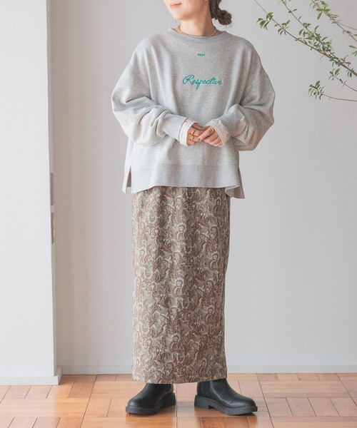 studio CLIP（スタディオクリップ）の「着丈選べる刺繍スウェット（スウェット・レディース・アイボリー/グレー/ネイビー/ピンク・LARGE/MEDIUM）」の10枚目の写真