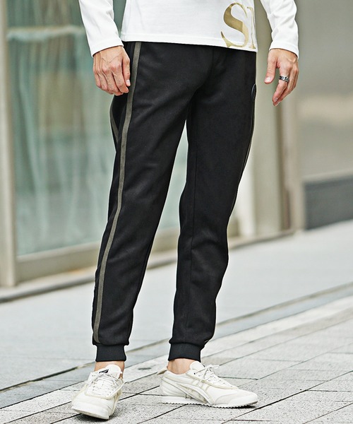 SOMEDIFF(サムディフ)の「【SOMEDIFF】フェイクスウェードラインフルパンツ メンズ スエード ジョガーパンツ スウェットパンツ 春服(スウェットパンツ・メンズ・オフホワイト/ブラック・M/L/XL)」の7枚目の写真
