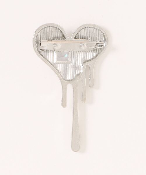 styiro（スタイロ）の「ビジューメルトハートメタルブローチ（ブローチ/コサージュ・レディース・シルバー/ゴールド・FREE）」の5枚目の写真