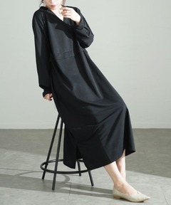 ESTNATION / ボウタイサテンドレープAラインワンピース（ワンピース