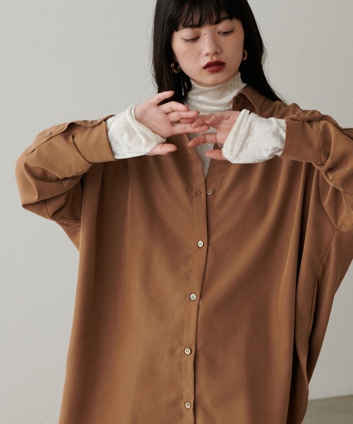 LARUTA(ラルータ)の「【LARUTA】ベロアチュール2WAYタートル(Tシャツ/カットソー・レディース・ブラック/オレンジ/ブラウン/オフホワイト・FREE)」の11枚目の写真
