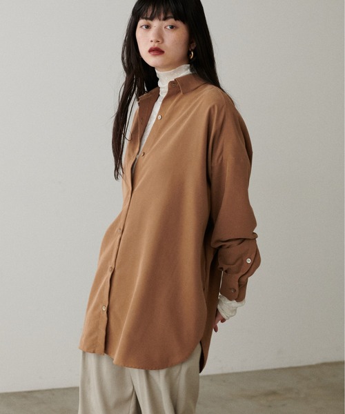 LARUTA(ラルータ)の「【LARUTA】ベロアチュール2WAYタートル(Tシャツ/カットソー・レディース・ブラック/オレンジ/ブラウン/オフホワイト・FREE)」の10枚目の写真