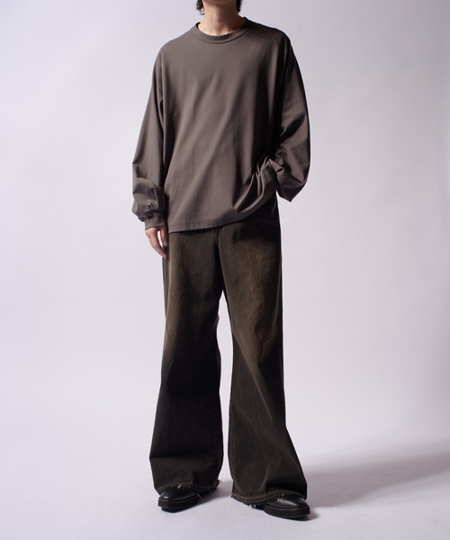 Lui's（ルイス）の「SHINE WIDE カットソー（Tシャツ/カットソー・メンズ・チャコールグレー/ホワイト/ブラック・FREE）」の6枚目の写真