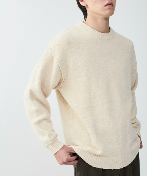  j.n.r.d（ジェー・エヌ・アール・ディー）の「j.n.r.d/ウインターコットンクルーネックプルオーバー（ニット/セーター・メンズ・キナリ/ダークブラウン/ブルー系その他4・M/LL/L）」の2枚目の写真