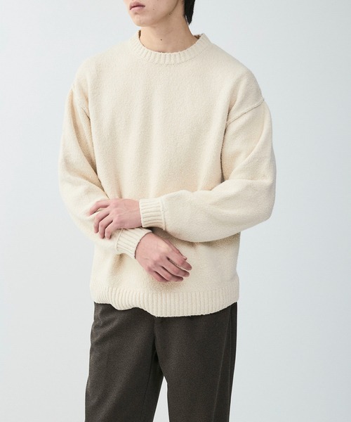  j.n.r.d（ジェー・エヌ・アール・ディー）の「j.n.r.d/ウインターコットンクルーネックプルオーバー（ニット/セーター・メンズ・キナリ/ダークブラウン/ブルー系その他4・M/LL/L）」の14枚目の写真