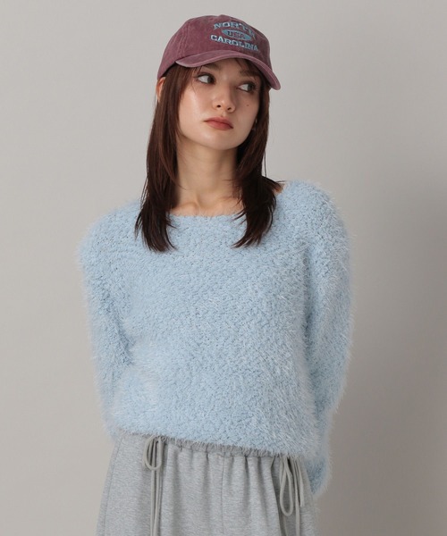 FOREVER 21（フォーエバー トゥエンティーワン）の「【2024FW】フワフワニットプルオーバー（ニット/セーター・レディース・ナチュラル/ブラック/ライトブルー・FREE）」の7枚目の写真