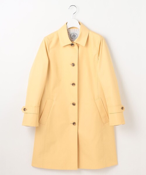 J.PRESS（ジェイプレス）の「【撥水・WEB限定カラーあり】コットンポリエステル ツイル ロング コート（ステンカラーコート・レディース・ピンク系/ライトグレー系/ネイビー系/イエロー系・11/9/7）」の6枚目の写真