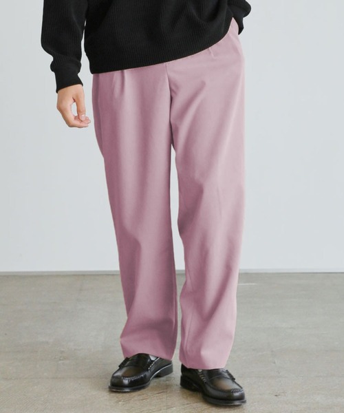 ASTRONOMY(アストロノミー)の「タックワイドパンツ(その他パンツ・メンズ・ブラック/ベージュ/カーキ/スモークピンク/ダークネイビー/ブルー・マルチサイズ)」の6枚目の写真