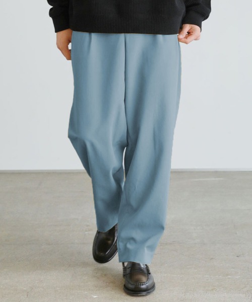 ASTRONOMY(アストロノミー)の「タックワイドパンツ(その他パンツ・メンズ・ブラック/ベージュ/カーキ/スモークピンク/ダークネイビー/ブルー・マルチサイズ)」の4枚目の写真