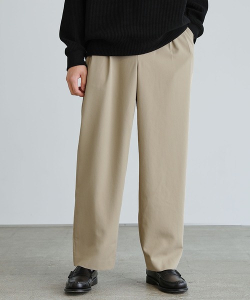 ASTRONOMY(アストロノミー)の「タックワイドパンツ(その他パンツ・メンズ・ブラック/ベージュ/カーキ/スモークピンク/ダークネイビー/ブルー・マルチサイズ)」の3枚目の写真