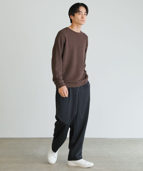 ASTRONOMY(アストロノミー)の「タックワイドパンツ(その他パンツ・メンズ・ブラック/ベージュ/カーキ/スモークピンク/ダークネイビー/ブルー・マルチサイズ)」の8枚目の写真